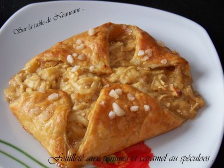 Feuilleté aux pommes et caramel au spéculoos 1