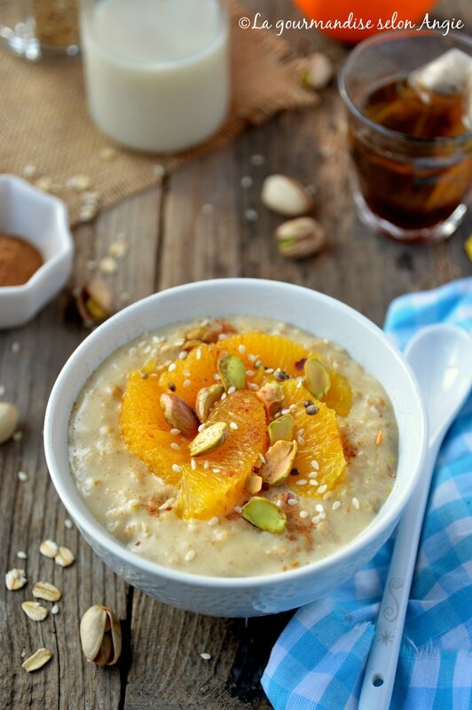 porridge avoine orange cannelle pistache vegan 1