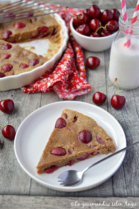 clafoutis cerises amandes vegan sans gluten