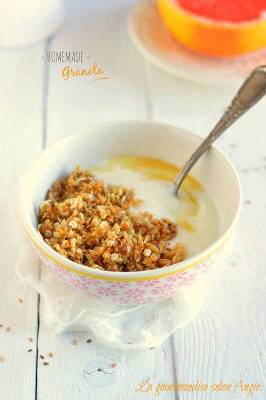 recette granola végétal maison graines lin sésame