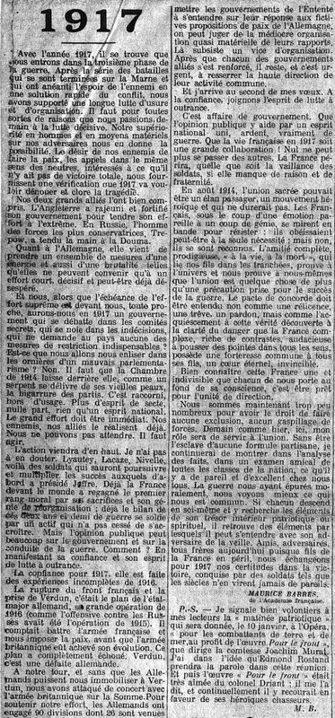 Echo de Paris 01 01 1917-1