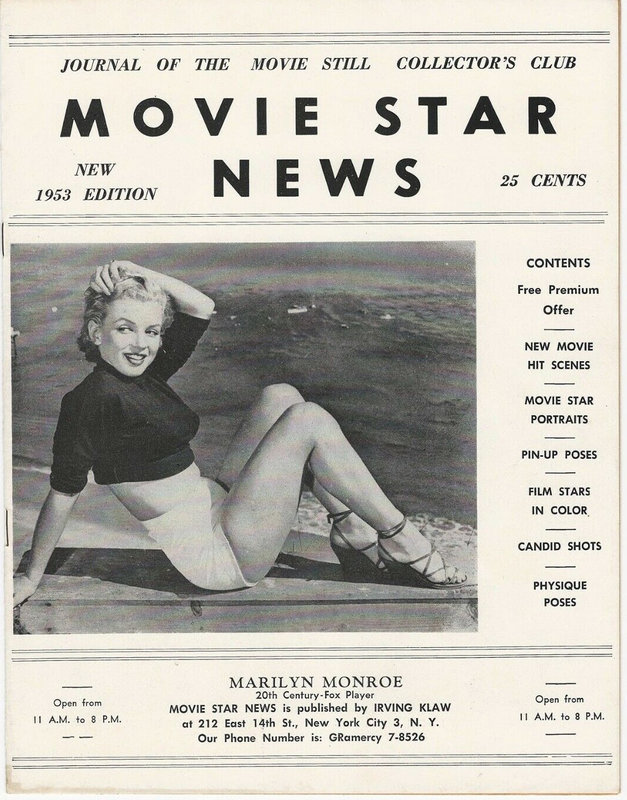 1953 MOVIE STAR news US v