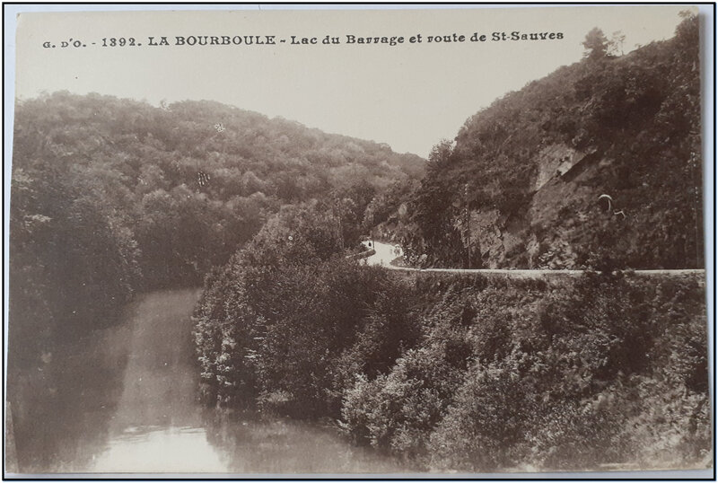 La Bourboule - lac du barrage et route St Sauves