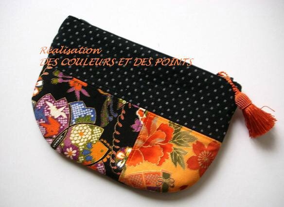 TROUSSE TISSUS JAPONAIS POMPON ORANGEBIS