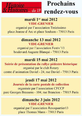 rendez vous mai 2012
