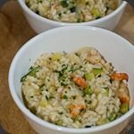 Risotto gambas et courgettes