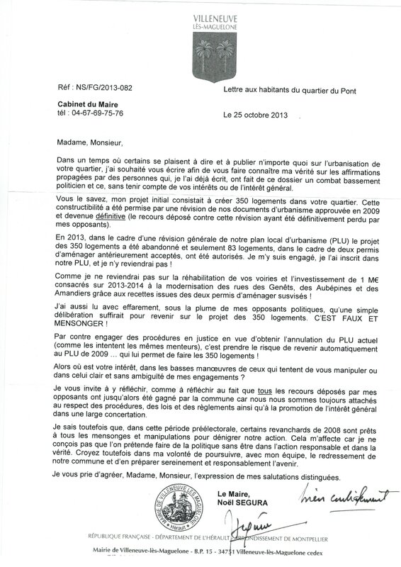 LETTRE MAIRE 261013