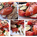 L'assiette de fête du pêcheur : Demi-homard façon <b>bellevue</b>, tomate farcie aux crevettes grises et saumon fumé.