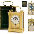 Ferdinand IV of Naples's Empire ormolu quarter-repeating timepiece carriage <b>clock</b> 