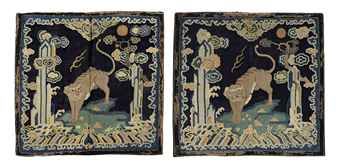 a_very_rare_pair_of_embroidered_gauze_military_officials_rank_badges_o_d5477063h