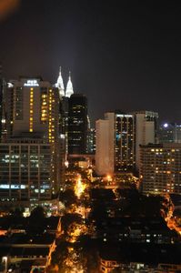 vue de notre chambre sur les tours Petronas