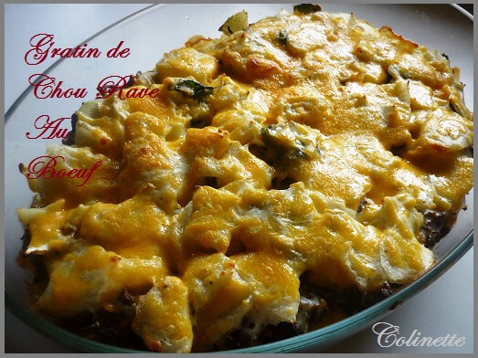 gratin de chou rave p d t et viande hachée 01