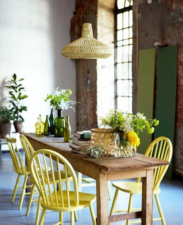 jaune-table-décoration