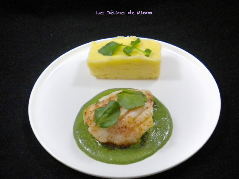 Dos de cabillaud et sa sauce au cresson 2