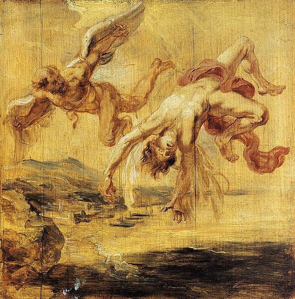 La chute d'Icare d'après Rubens