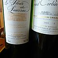 Dégustation, à l'aveugle, de vins de la rive droite de Bordeaux : millésime 2005 : première partie