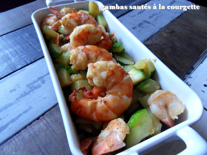 gambas sautés à la courgette1