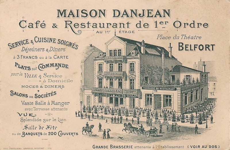 Belfort CPA Fbg Montbéliard n°4 Café Danjean Maison Café Restaurant R