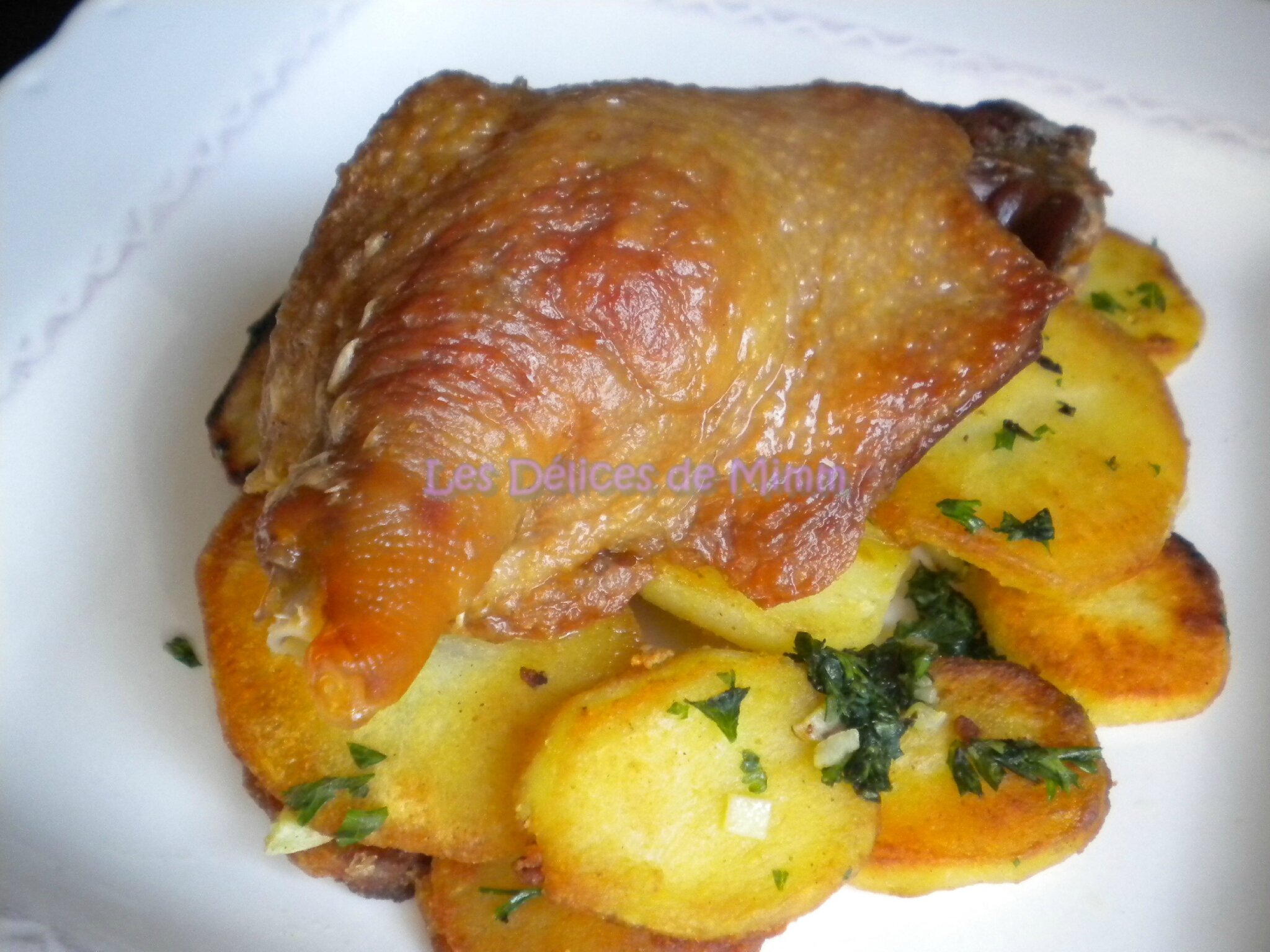 Confit de canard et pommes de terre sarladaises 4