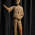 A painted pottery figure of a Central-<b>Asian</b> groom, Sui Dynasty (589-618 AD)