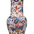 A Chinese Imari 'phoenix tail' vase, Kangxi period (1662-1722)