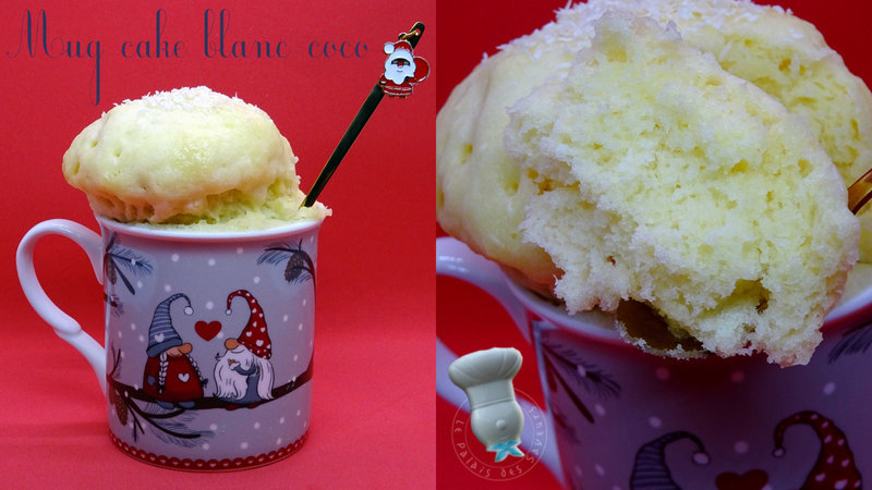 Mug cake blanc coco
