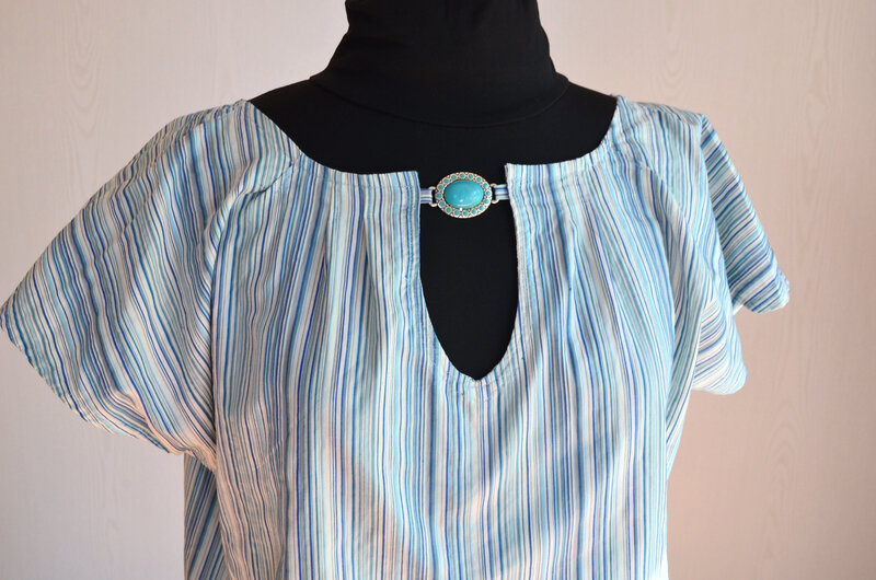 Chemise bleue à petit plis-couture-La chouette bricole (4)