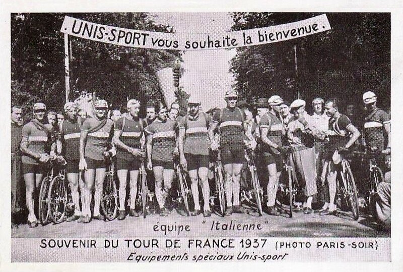 CPA Tour de France 1937 Equipe Italie