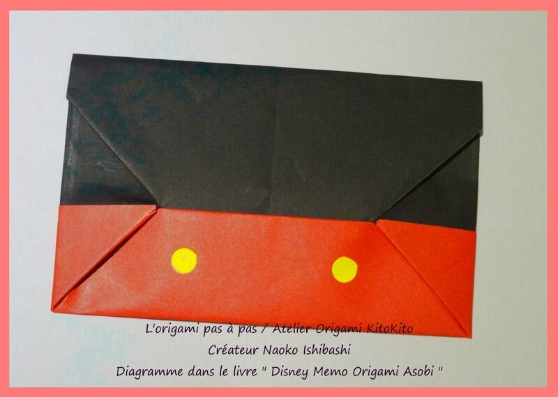 Atelier Origami KitoKito Mickey Mouse Enveloppe -MemoOrigami-