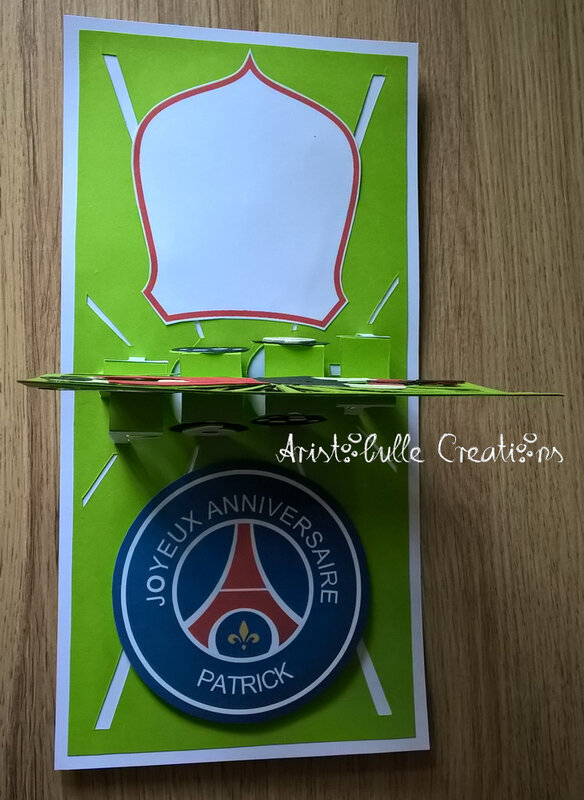 Carte anniversaire 60 ans foot - vue dessus