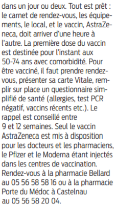 2021 03 24 SO Vaccinations les pharmaciens entrent en lice2