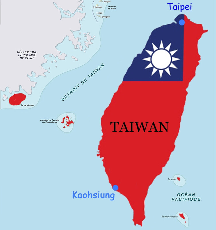 Carte Taïwan CM 1984 1987 Taipei Kaohsiung