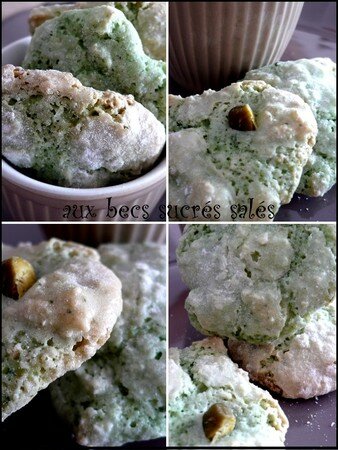 Petits gâteaux pistache amande recettes petites bouchées glacée à la pistache et aux Griottines®