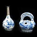 Porcelaine bleu blanc, Vietnam, Hué, XIXème siècle chez Leclere