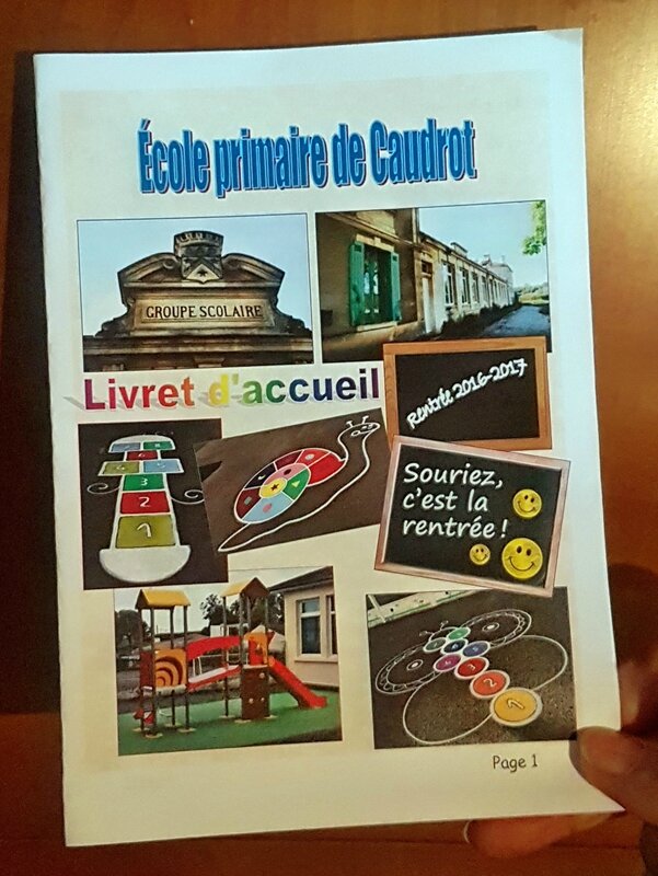 CAUDROT Livret d'accueil école 2016