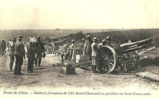 batterie de 155 dans l'Oise