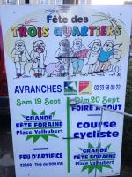 Fête des 3 Quartiers Avranches septembre 2015 affiche programme