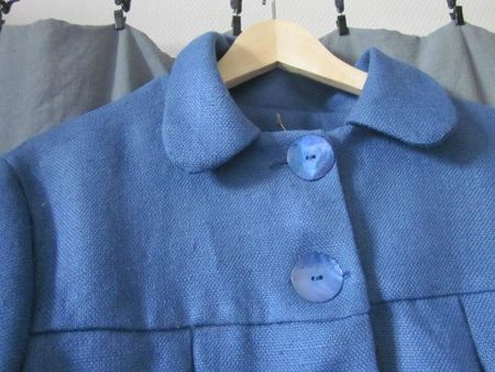 manteau d'été bicolore en lin bleu france et noir (16)