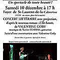 Concert littéraire <b>Valentine</b> Goby et Xavier Llamas