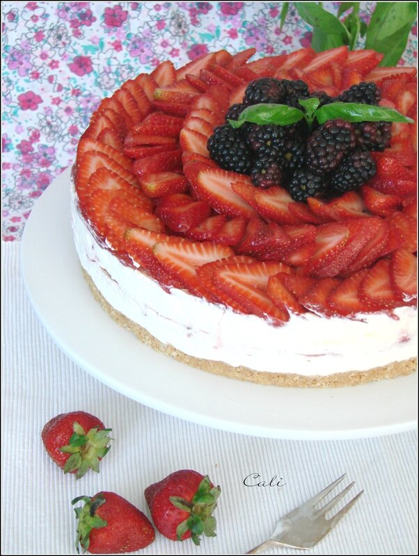 Cheesecake sans cuisson aux Fruits Rouges 002