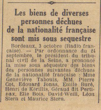 30 vendredi 4 octobre 1940