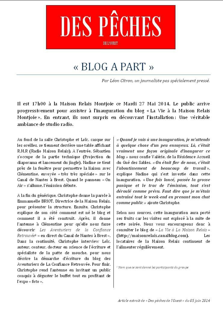 article inaugurationn blog