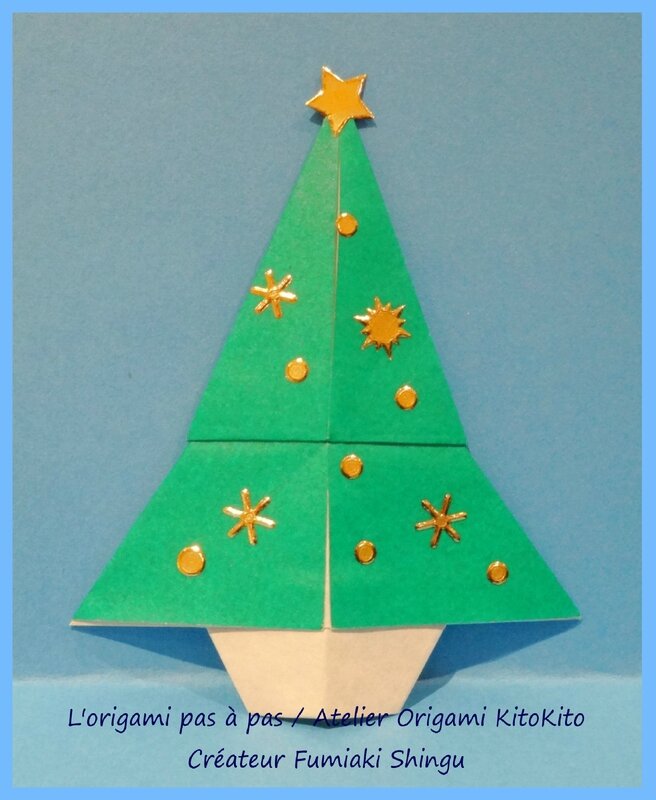 Atelier Origami KitoKito Sapin de Noël 4