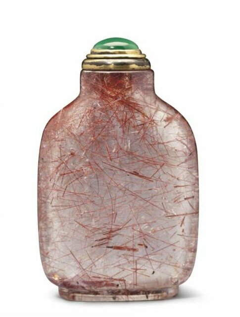 A 'Hair' crystal snuff bottle, 1730-1880