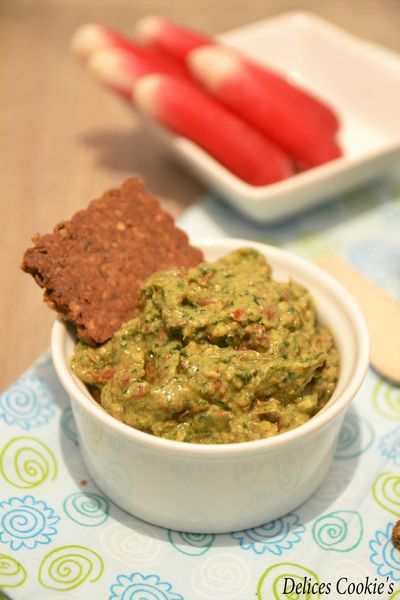 dip tartinade fanes radis tofu tomates sechees