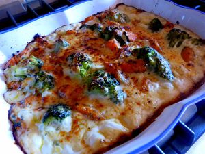 gratin brocolis et carottes