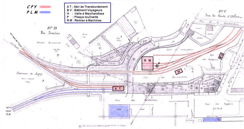 3 plan gare Joigny 1901