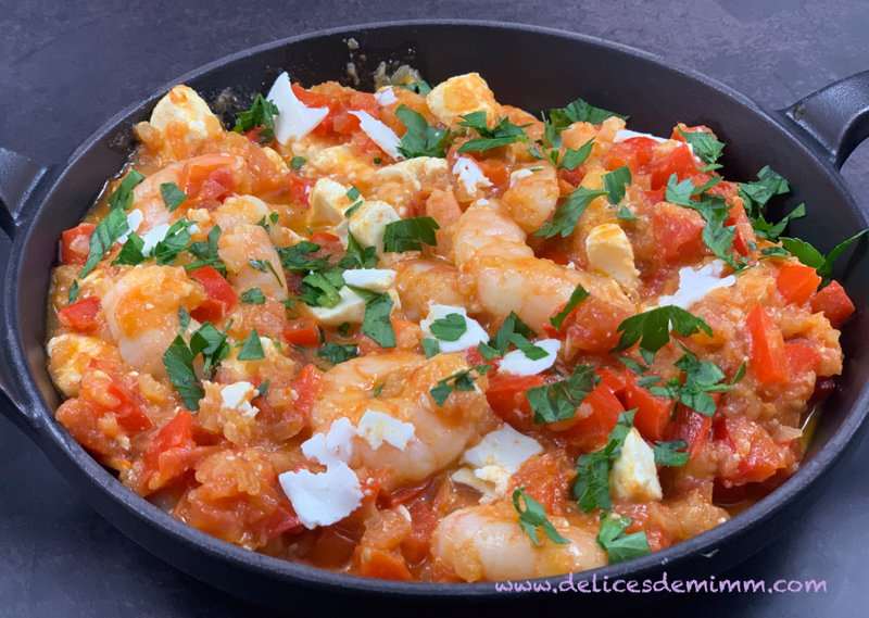 Crevettes Saganaki à la feta 4