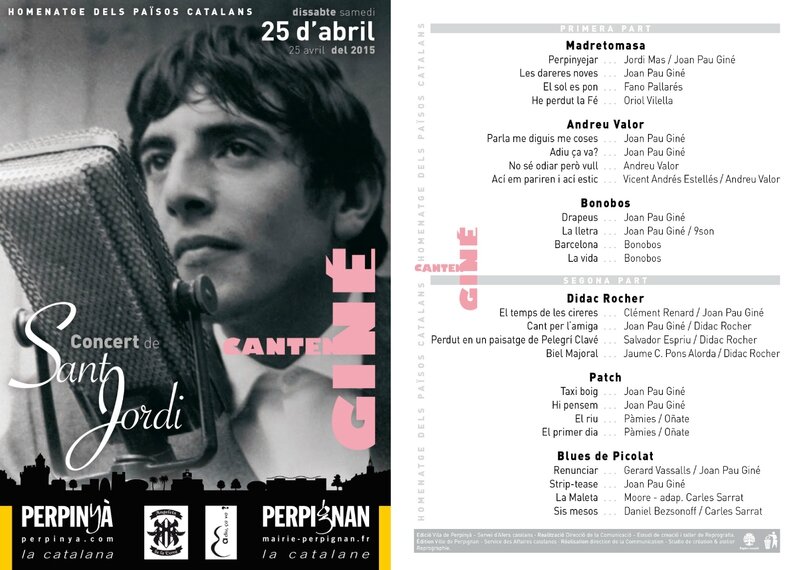 programme hommage Giné théâtre Perpinyà 25 d'abril