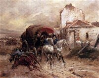 Beauquesne, l'attaque de uhlans à Woerth